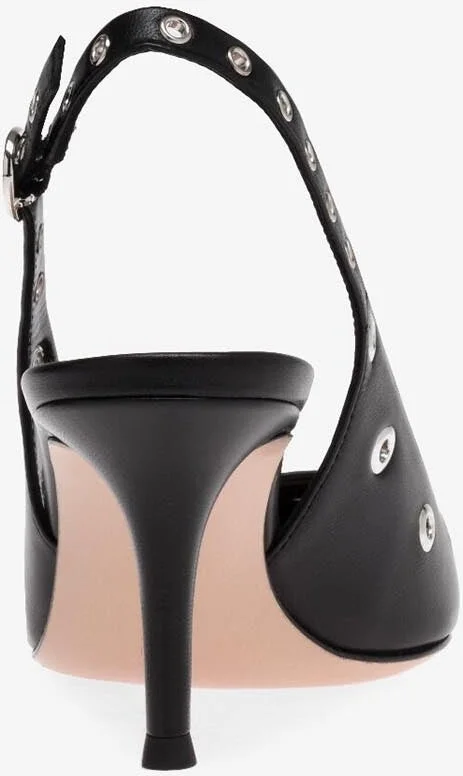 Lydia 70 Nappa Leather Slingback Pumps - Image 2