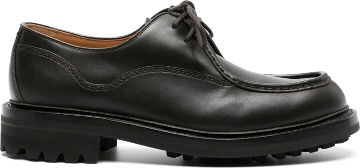 Lymington burnished-leather lace-up shoes