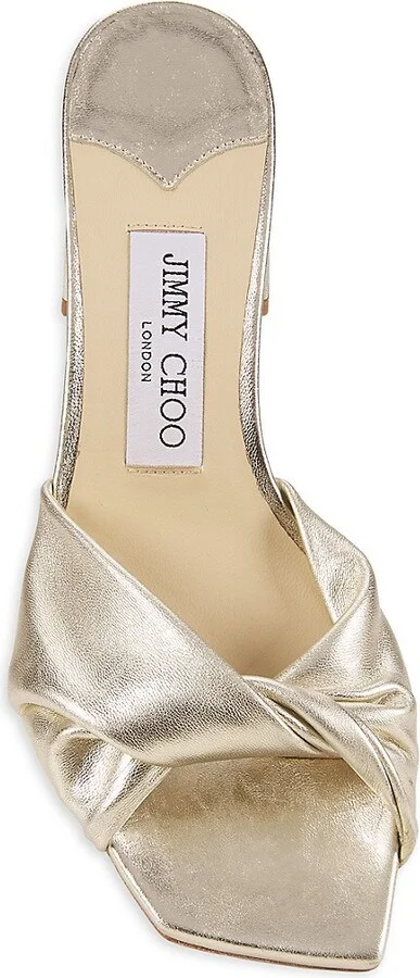 Lyn 45MM Metallic Leather Sandals - Image 5
