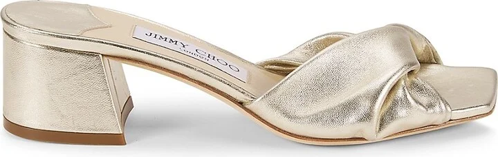 Lyn 45MM Metallic Leather Sandals