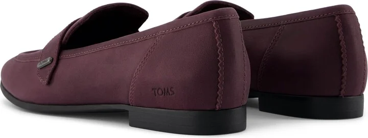 Lynette Blackberry Leather Loafer Flat - Image 3