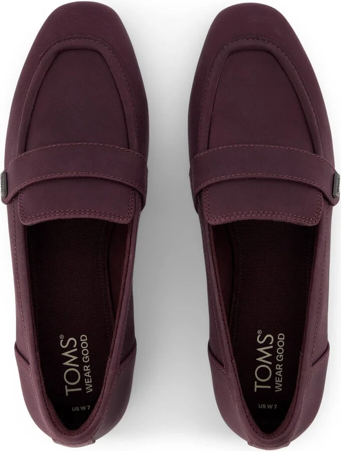 Lynette Blackberry Leather Loafer Flat - Image 4