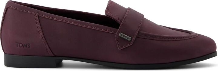 Lynette Blackberry Leather Loafer Flat