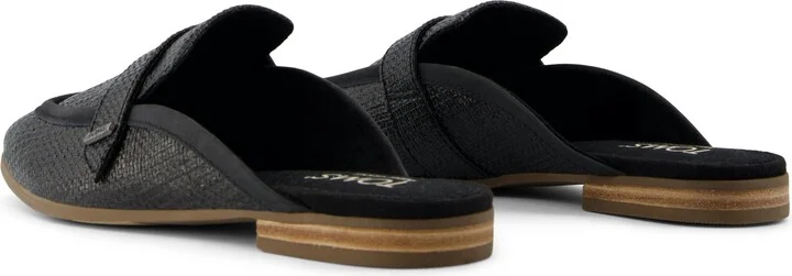 Lynette Mule Raffia and Leather Flat - Image 4
