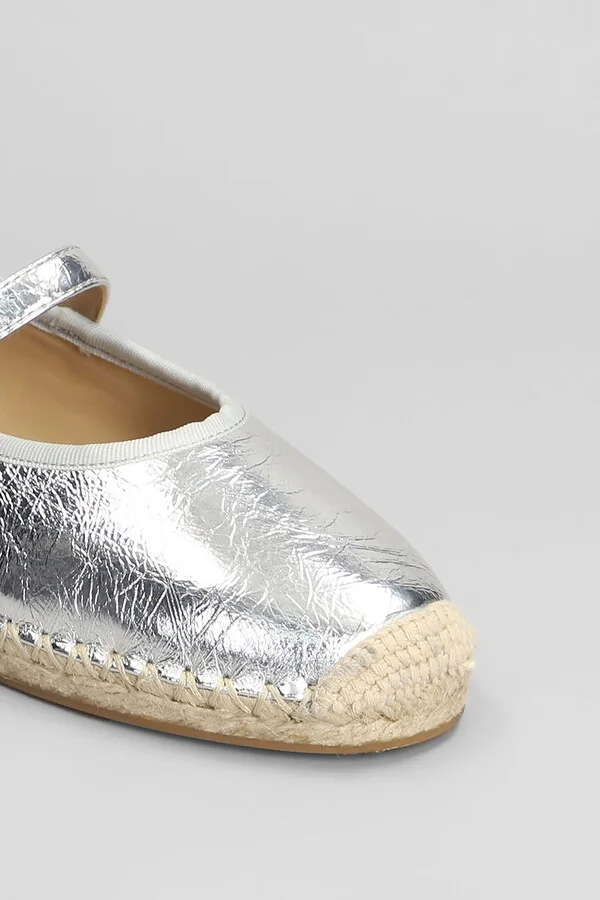 Lynn Espadrilles In Silver Leather - Image 5