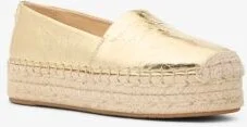 Lynne Crackled Metallic Leather Platform Espadrille - Image 2