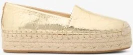 Lynne Crackled Metallic Leather Platform Espadrille - Image 3