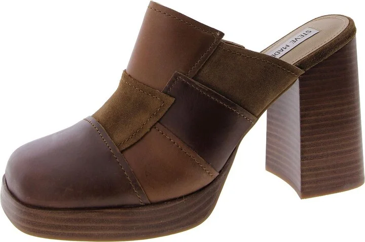 Lynx Womens Leather Patchwork Mules