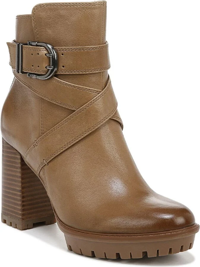 Lyra Womens Leather Ankle Booties