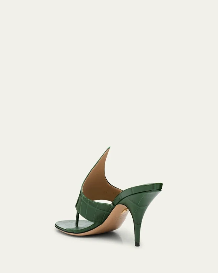 Lyrai Croco Thong Slide Sandals - Image 5