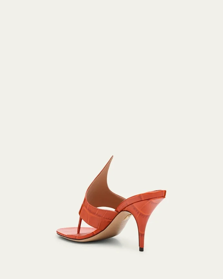 Lyrai Croco Thong Slide Sandals - Image 5