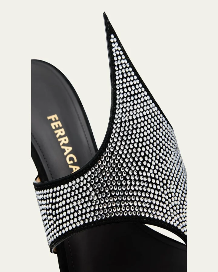 Lyrai Crystal Suede Thong Sandals - Image 5