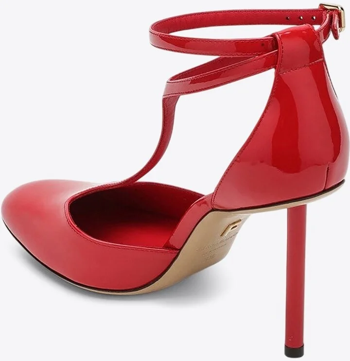 Lysandra 95 T-strap Pumps in Patent Leather - Image 3