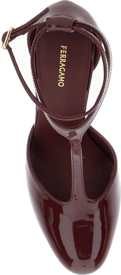 'Lysandra' Bordeaux Pumps With Logo Lettering On The Sole In Leather Woman - Image 3