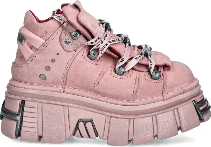 M-106-C158 lace-up platform trainers