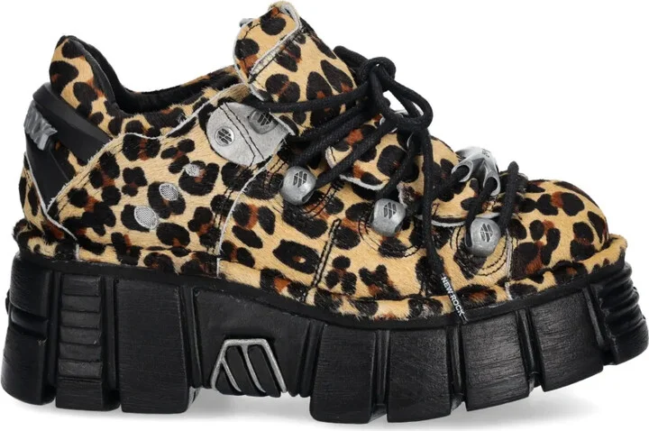M-120N-C54 leopard-print platform trainers