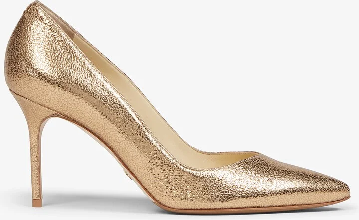 M.M.LaFleur x Sarah Flint Perfect Pump 85 - Gold Crackle - Image 2