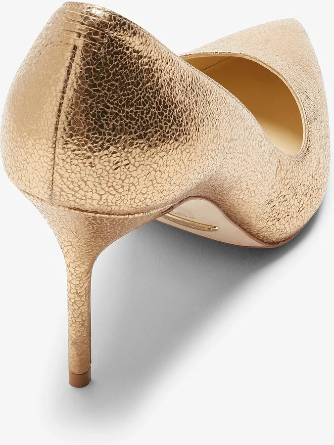 M.M.LaFleur x Sarah Flint Perfect Pump 85 - Gold Crackle - Image 4