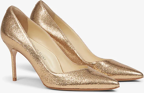 M.M.LaFleur x Sarah Flint Perfect Pump 85 - Gold Crackle - Image 9