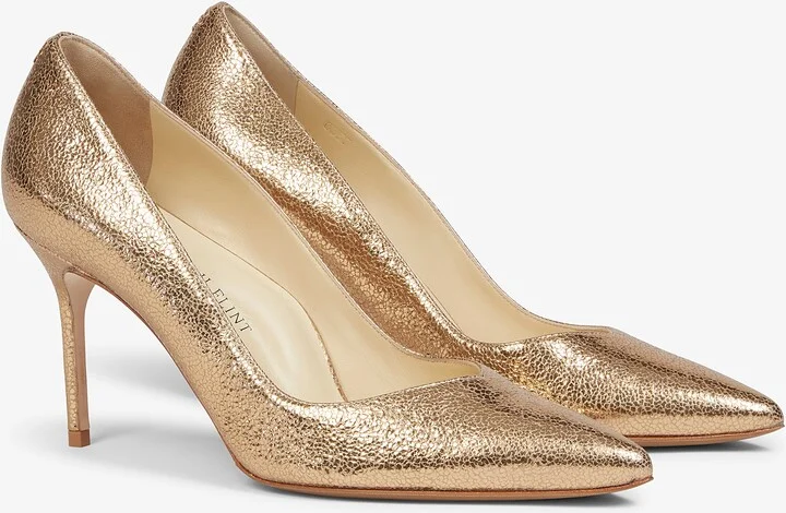 M.M.LaFleur x Sarah Flint Perfect Pump 85 - Gold Crackle