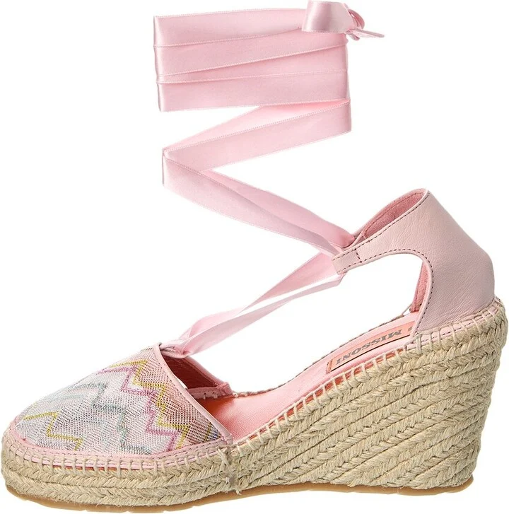 M Missoni Canvas & Leather Wedge Espadrille - Image 2