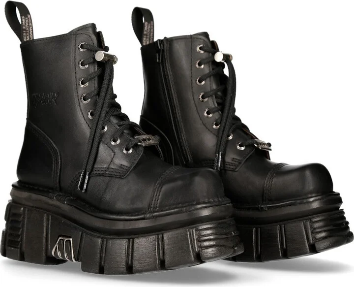 M-NewMILI083-S21 Tower Combat Boots Leather