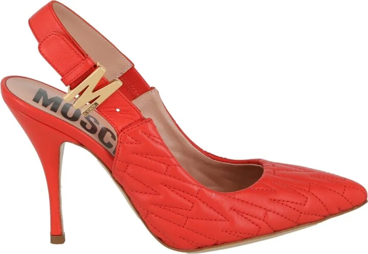 M-Quilted Slingback Pumps
