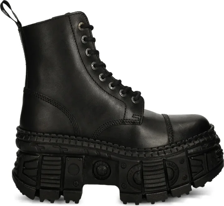 M-WALL083C-S5 lace-up platform boots