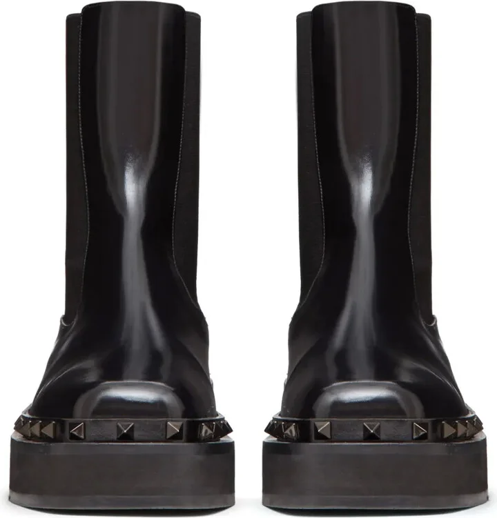 M-Way Rockstud Beatle 50mm leather boots - Image 4