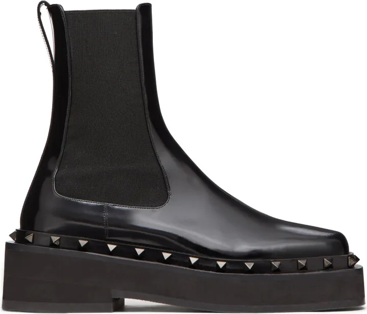 M-Way Rockstud Beatle 50mm leather boots
