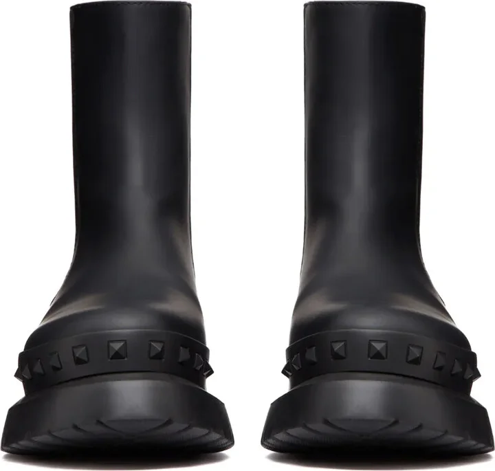 M-Way Rockstud leather ankle boots - Image 4