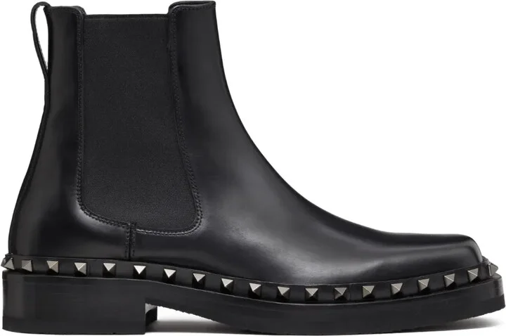 M-Way Rockstud leather ankle boots