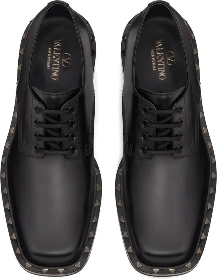 M-Way Rockstud leather Derby shoes - Image 4