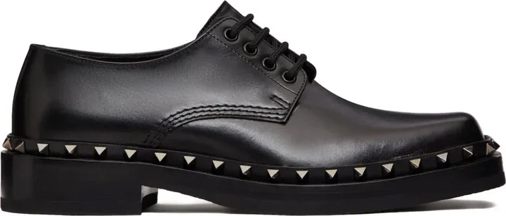 M-Way Rockstud leather Derby shoes