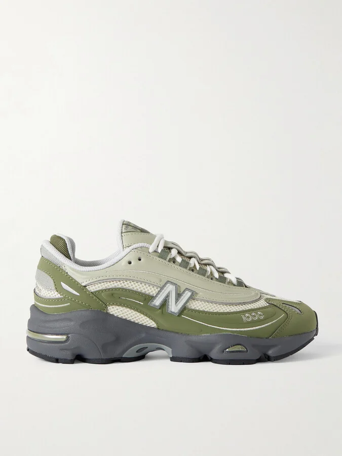 M1000 Embroidered Panelled Mesh Sneakers