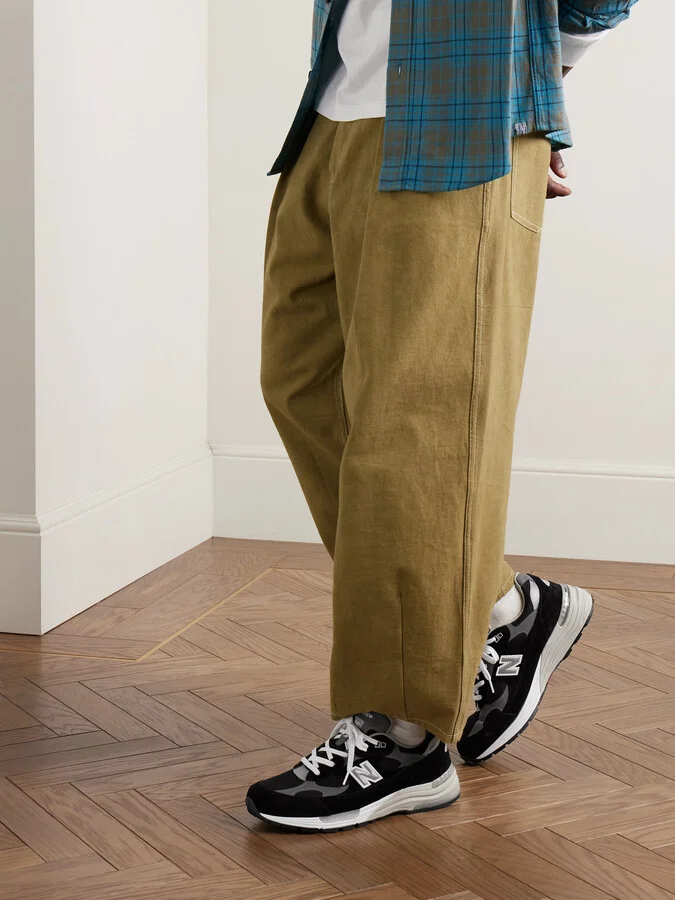 M992 Leather-Trimmed Suede, Nubuck and Mesh Sneakers - Image 2