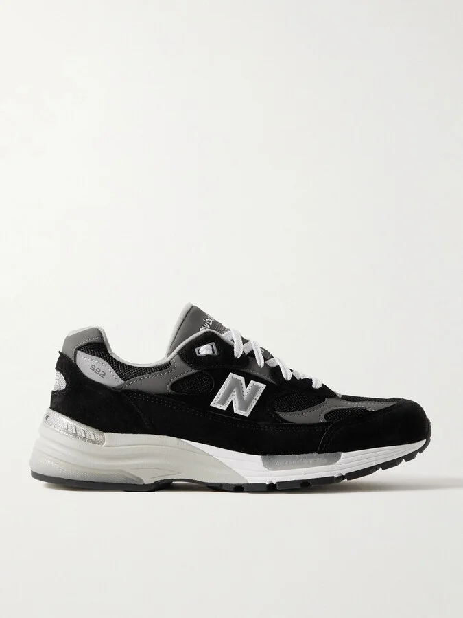 M992 Leather-Trimmed Suede, Nubuck and Mesh Sneakers
