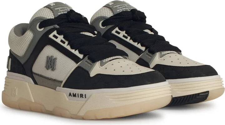 'ma-1' Black Leather Sneakers - Image 2