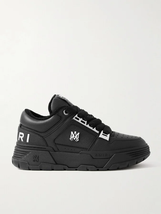 MA-1 Embellished Full-Grain Leather Sneakers