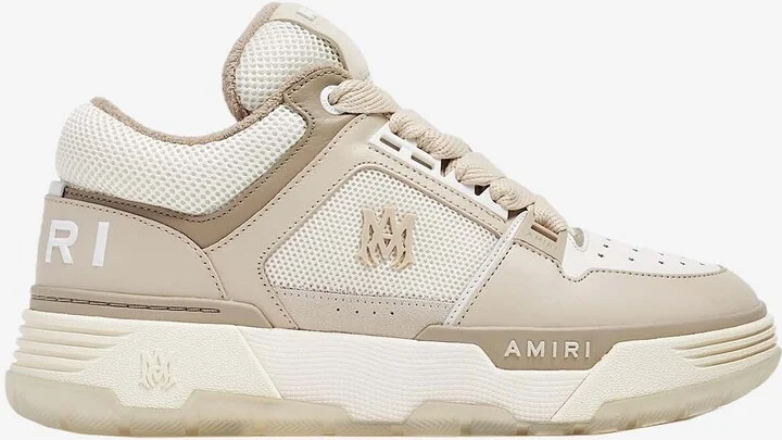 MA-1 Leather and Mesh Low-Top Sneakers