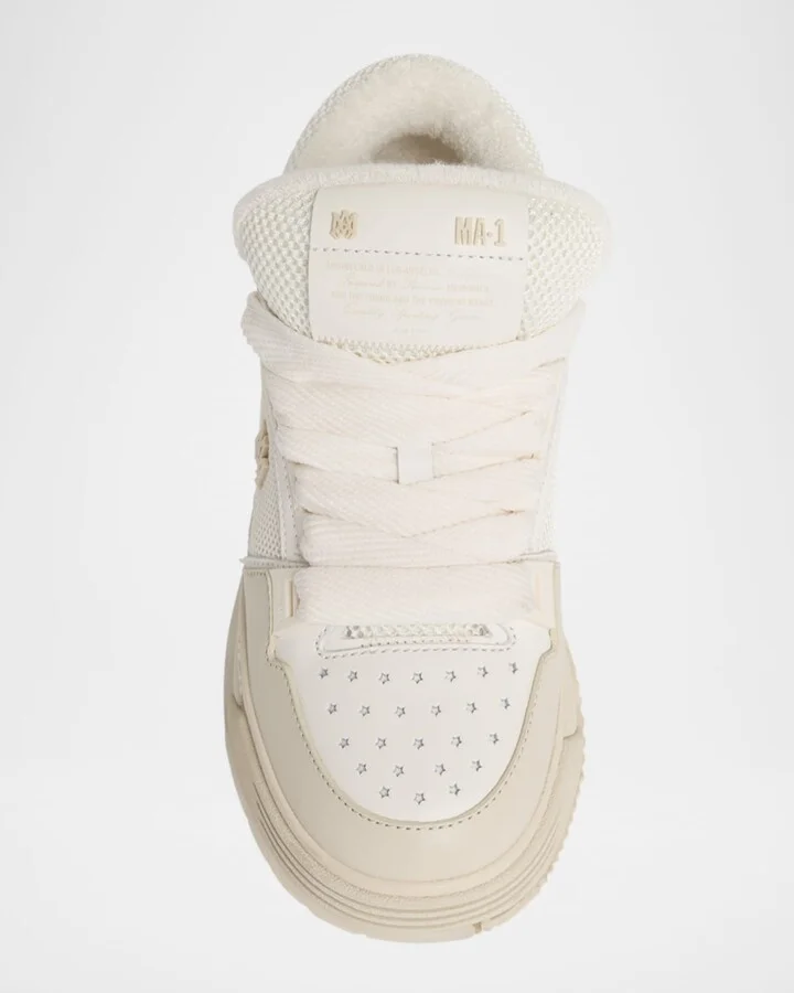 MA-1 Mesh & Leather Chunky Sneakers - Image 5
