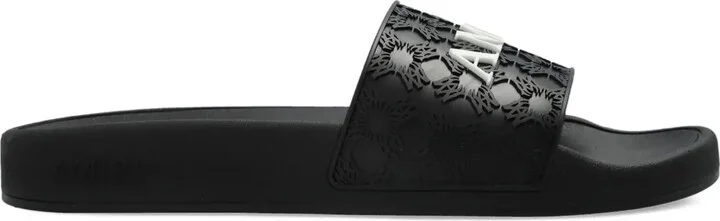 MA Quad logo-embossed slides
