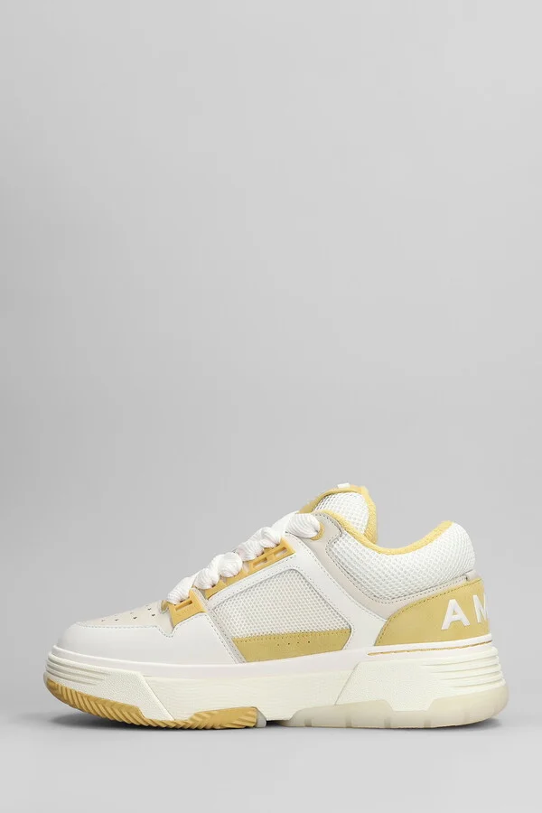 Ma1 Sneakers In Beige Leather And Fabric - Image 3