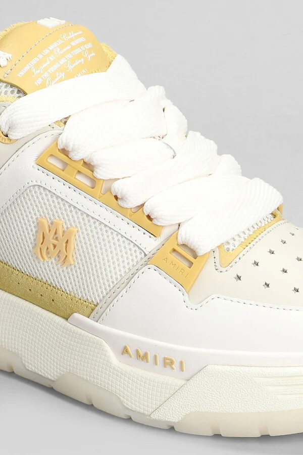 Ma1 Sneakers In Beige Leather And Fabric - Image 5
