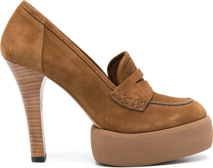 Mabel 125mm suede pumps