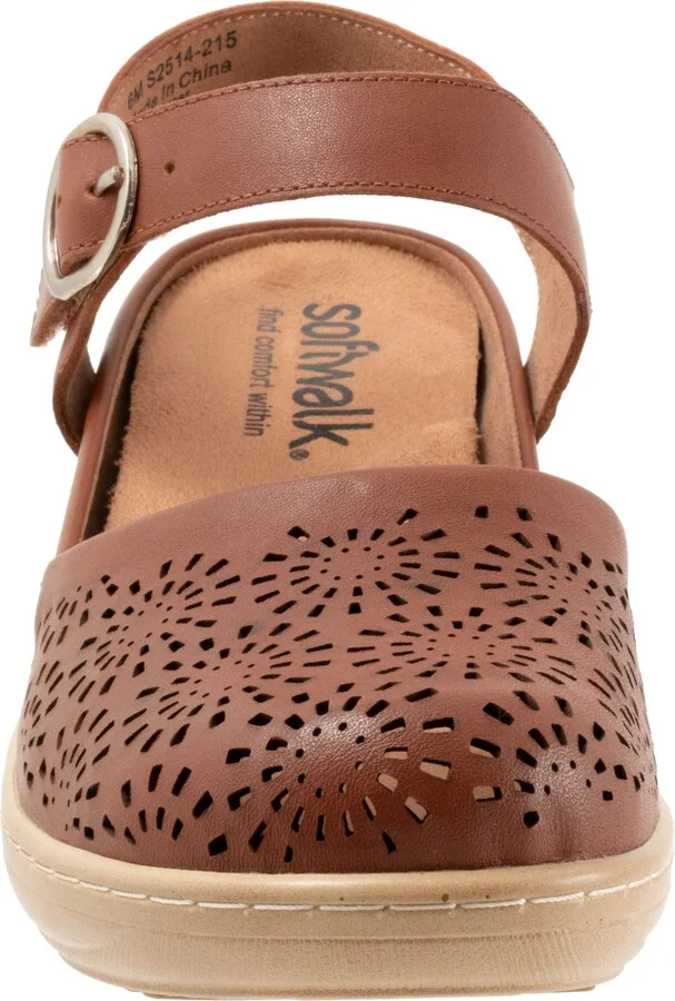 Mabelle Perf Ankle Strap Platform Wedge Clog - Image 4