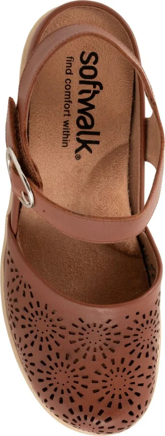 Mabelle Perf Ankle Strap Platform Wedge Clog - Image 5