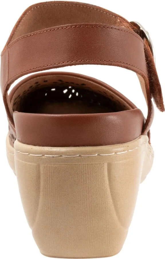 Mabelle Perf Ankle Strap Platform Wedge Clog - Image 7