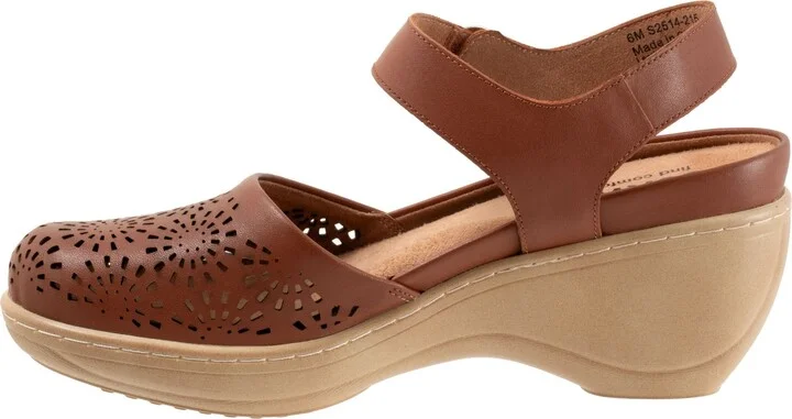 Mabelle Perf Ankle Strap Platform Wedge Clog - Image 9