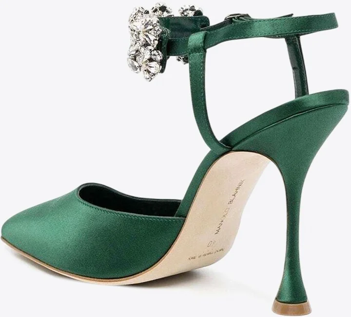 Mabina 105 Crystal Embellished Satin Pumps - Image 2
